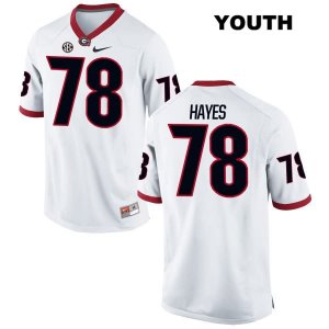 Youth Georgia Bulldogs NCAA #78 DMarcus Hayes Nike Stitched White Authentic College Football Jersey NPF8754GR